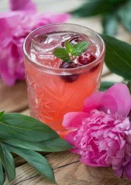 Drinks in the cafe as a background. Stock Photos