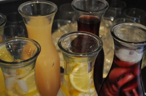 Drinks in Carafes Stock Photos