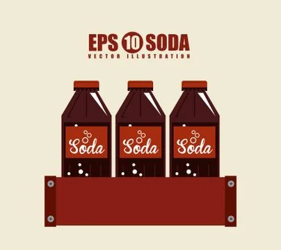 Drinks design over beige background, vector illustration Stock Illustration