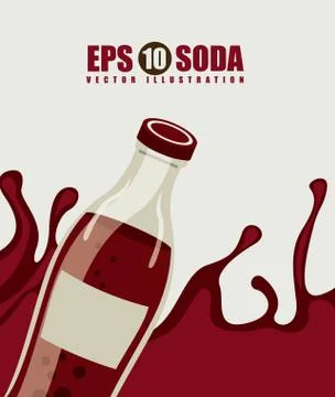 Drinks design over beige background, vector illustration Stock Illustration