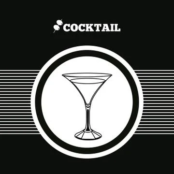 Drinks design over black background, vector illustration Stock Illustration