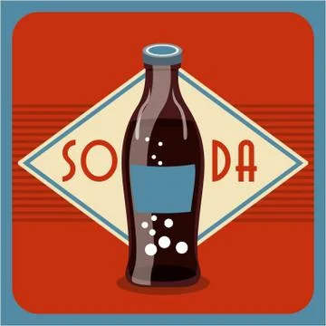 Drinks design over blue background, vector illustration Stock Illustration