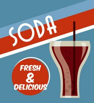 Drinks design over blue background, vector illustration Stock Illustration