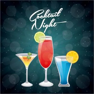 Drinks design over blue background, vector illustration Illustrazione stock
