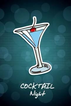 Drinks design over blue background, vector illustration Illustrazione stock