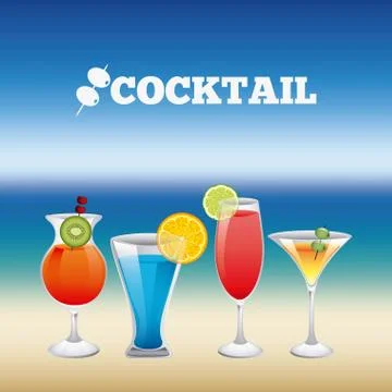 Drinks design over blur background, vector illustration Illustrazione stock