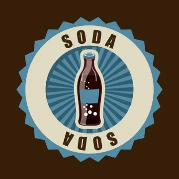 Drinks design over brown background, vector illustration Stock Illustration