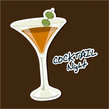 Drinks design over brown background, vector illustration Illustrazione stock