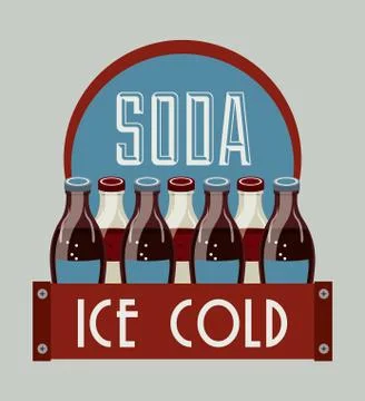 Drinks design over gray background, vector illustration Stock Illustration