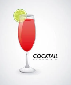 Drinks design over gray background, vector illustration Illustrazione stock
