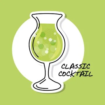 Drinks design over green background, vector illustration Stock Illustration