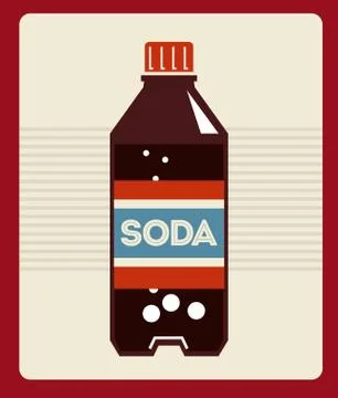 Drinks design over red background, vector illustration Stock Illustration