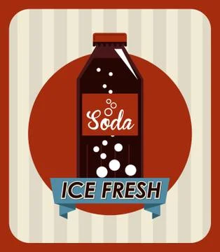 Drinks design over red background, vector illustration Stock Illustration
