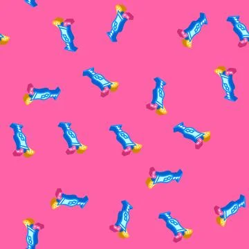 Drinks disco party isometric icon seamless pattern Stock Illustration