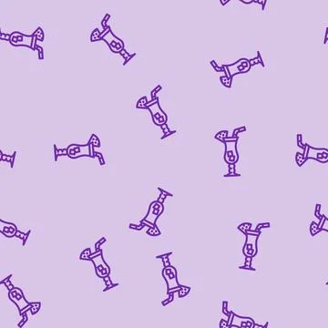Drinks disco party line vector seamless pattern Illustrazione stock