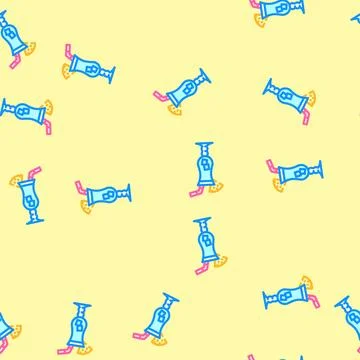 Drinks disco party vector seamless pattern Stock Illustration