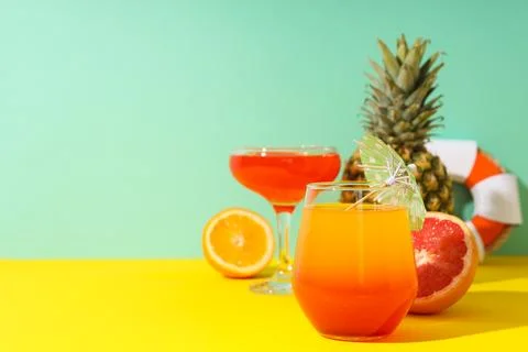 Drinks, fresh summer drink for refreshing, summer vibes concept Stock Photos