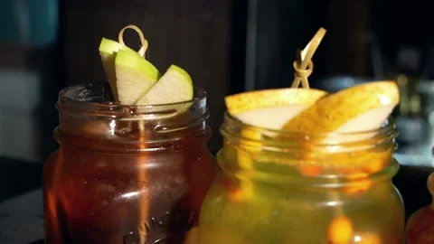 Drinks fruit and berry. Stock Footage 122398918