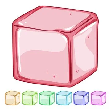 Drinks ice cubes reusable cartoon vector graphic Stock Illustration