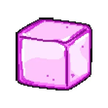Drinks ice cubes reusable pixel art vector illustration Stock-Illustration