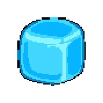 Drinks ice cubes reusable pixel art vector illustration Stock-Illustration
