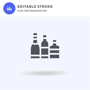 Drinks icon vector, filled flat sign, solid pictogram isolated on white, logo Stock Illustration