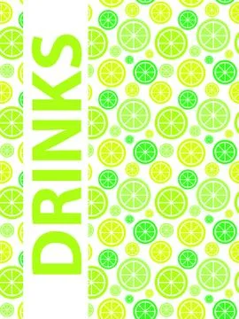 Drinks Menu Background Vector Illustration Stock Illustration