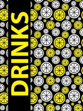 Drinks Menu Background Vector Illustration Stock Illustration