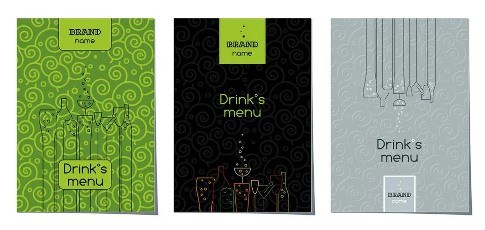 Drinks menu, vector templates Stock-Illustration