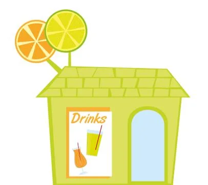 Drinks restaurant isolated over white background vector Stock Illustration