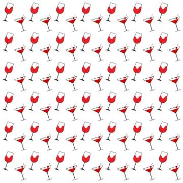 Drinks seamless pattern background.Colorful wallpaper vector illustration and 스톡 일러스트