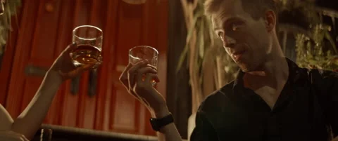 Drinks on Stoop 6 Stock Footage 154837428