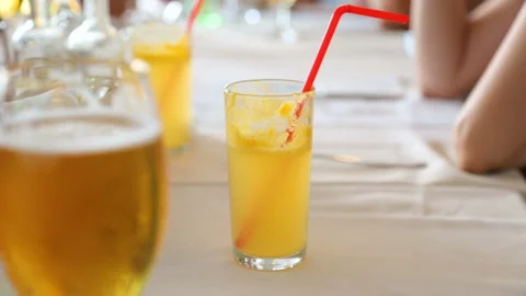 Drinks on the table Video stock 96464436