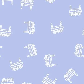 Drinks on table line vector seamless pattern イラスト素材