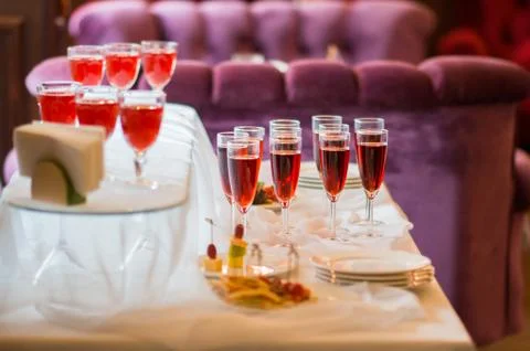 Drinks on the table Foto stock