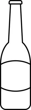 Drinks thin line icons set. Beverages and smoothies icon set. Water, cocktails Stock Illustration