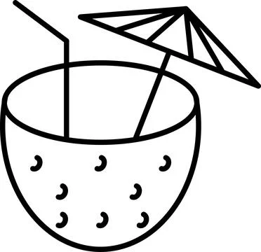 Drinks thin line icons set. Beverages and smoothies icon set. Water, cocktails Stock Illustration