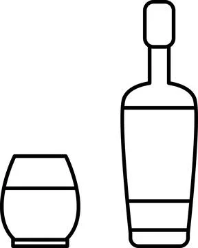 Drinks thin line icons set. Beverages and smoothies icon set. Water, cocktails Stock Illustration