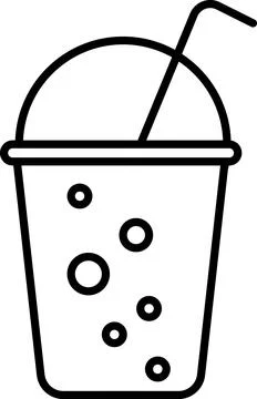 Drinks thin line icons set. Beverages and smoothies icon set. Water, cocktails Stock Illustration