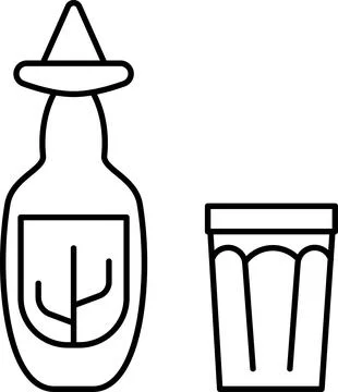 Drinks thin line icons set. Beverages and smoothies icon set. Water, cocktails Stock Illustration