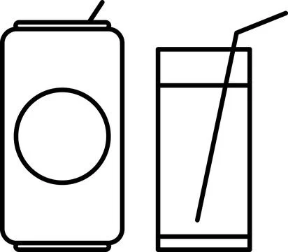 Drinks thin line icons set. Beverages and smoothies icon set. Water, cocktails Stock Illustration