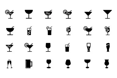 Drinks Vector Icons Stock Illustration