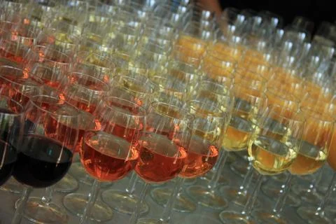 Drinks at a wedding reception Foto stock