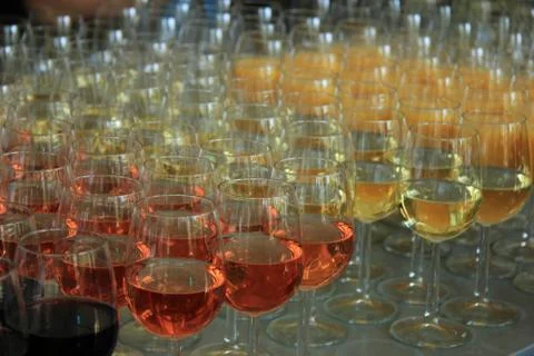 Drinks at a wedding reception Foto stock