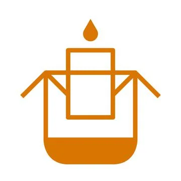 Drip bag coffee on cup with drop of water icon Stock Illustration