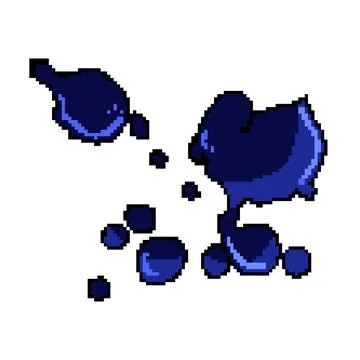 Drip ballpoint pen splatter pixel art vector illustration Illustrazione stock