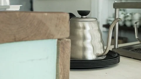 Drip brew coffee kettle reveal Stock Footage 74055266