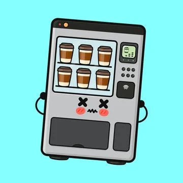 Drip coffee bag character feeling tired and needing coffee Stock Illustration