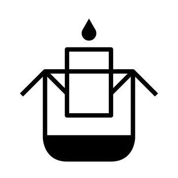 Drip coffee bag on cup with drop of water icon Stock Illustration