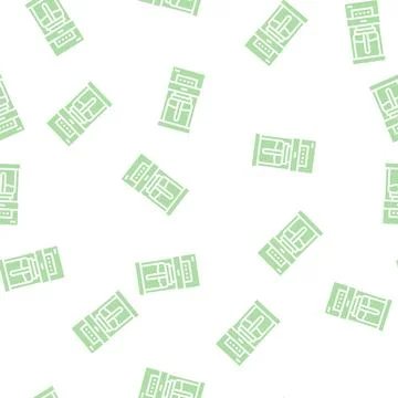 Drip coffee brewing machine glyph seamless pattern Stock Illustration